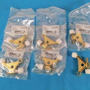 🌷5/25 SALE National Brass Textured Hinge Pin Door Stop Lot of 6 Hardware
